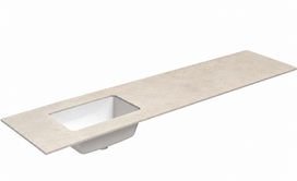 Praustuvas su stalviršiu Kame Universal, WP/20-3/H18-P3-L, 200 cm, Žemės akmens HPL