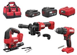 Akumuliatorinis smūginis gręžtuvas-suktuvas su akumuliatoriumi Skil 3368EA, 20 V, 2 Ah/4 Ah
