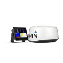 Garmin GPSMAP 1223xsv su GMR 18 HD3 antenos aptaku