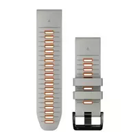 Garmin QuickFit 26mm pilkai oranžinė silikoninė apyrankė
