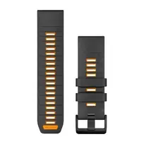 Garmin QuickFit 26mm grafito/oranžinė silikoninė apyrankė