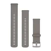 Garmin greitai atsegama 22mm pilkšvos sidabro spalvos silikoninė apyrankė