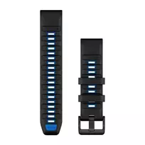 Garmin QuickFit 22mm juoda/pilotų mėlynos spalvos silikoninė apyrankė