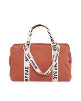 CHILDHOME DIDELIS MAMOS REIKMENŲ KREPŠYS MOMMY BAG SIGNATURE, CANVAS – TERRACOTTA