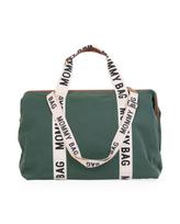 CHILDHOME DIDELIS MAMOS REIKMENŲ KREPŠYS MOMMY BAG SIGNATURE, CANVAS – GREEN