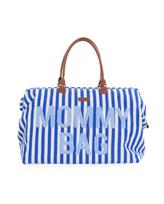 CHILDHOME DIDELIS MAMOS REIKMENŲ KREPŠYS MOMMY BAG,  STRIPES - ELECTRIC BLUE/LIGHT BLUE
