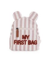 CHILDHOME VAIKIŠKA KUPRINĖ MY FIRST BAG, STRIPES NUDE/TERRACOTTA