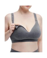 MOMCOZY MEDVILNINĖ MAITINIMO LIEMENĖLĖ DIDESNEI KRŪTINEI BUSTY, PILKA, XL