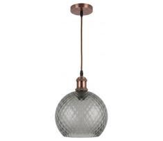 BRILAGI-LED pakabinamas šviestuvas su laidu RETRO GLASS, 1x E27/60W/230V, skersmuo 25 cm, spalva: varinė/dūminė pilka