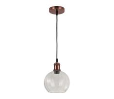 BRILAGI - LED liustra ant laido RETRO GLASS 1xE27/60W/230V Ø 25 cm varinė/skaidri