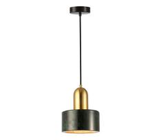 Pakabinamas šviestuvas ant laido MARBLE 1xE27/60W/230V — auksinis/žalias su marmuro dekoru