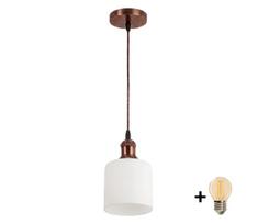 BRILAGI - LED pakabinamas šviestuvas ant laido RETRO GLASS 1xE27/60W/230V skersmuo 13 cm varinis/baltas