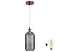 Brilagi - LED pakabinamas šviestuvas ant laido RETRO GLASS 1xE27/60W/230V skersmuo 14 cm varinė/dūminė pilka