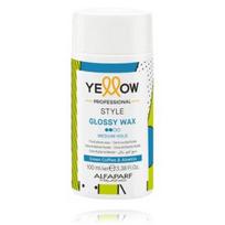 AlfaParf Milano Yellow Professional Style Glossy Wax vidutinės fiksacijos plaukų vaškas - 100 ml.