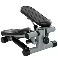 SPORTNOW 2 viename mini elipsinis treniruoklis namams su galios lynais, aukštyn-žemyn svyruojantis elipsinis treniruoklis su LCD ekranu, elipsinis treniruoklis namų treniruoklis iki 100 kg kojų/rankų treniruotėms, namų biuro fitneso pratimams, pilka