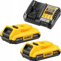 Akumuliatoriaus ir įkroviklio komplektas Dewalt DCB1104D2-QW, 18 V, li-ion, 2000 mAh