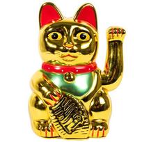 Maneki Neko laimės katė su judančia letenėle, fengšui dekoracija 20 cm