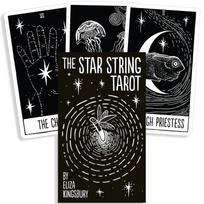 Star String Tarot taro kortos – juodai baltos gamtos ir kosmoso kaladė