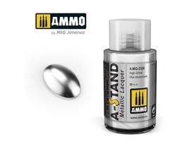 AMMO MIG A-Stand blizgūs aliuminio metaliniai dažai aerografui 30 ml