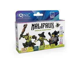 IONIC akrilinių dažų rinkinys miniatiūroms Malifaux Gremlin odos tonams (6)