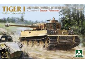 Takom Tiger I ankstyvos gamybos plastikinis modelis su zimmeritu