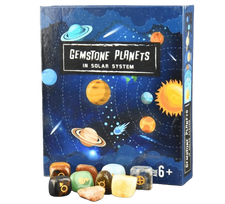 Saulės sistemos planetų brangakmenių rinkinys vaikams, 15 cm