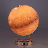 Šviečiantis Marso gaublys National Geographic, 30 cm, su stovu