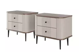 Naktinė spintelė VESPER  56cm,  kašmyras, juodos kojos 2 vnt.