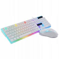 BALTA RGB APŠVIEČIAMA ŽAIDIMŲ KLAVIATŪRA SU PELE DSJ 5105