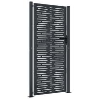 vidaXL Sodo vartai, antracito spalvos, 100x200 cm, plienas, kvadratinis dizainas