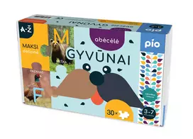 PIO dėlionė ABĖCĖLĖ Gyvūnai