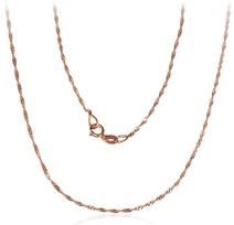 Auksinė Singapore grandinėlė 1 mm su deimantiniu apdirbimu – 42 cm