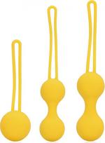 Dubens dugno raumenų treniravimo rinkinys Loveline Kegel Ball Exercise Set, Lemonade Yellow