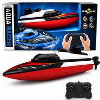 Pulteliu valdomas laivas - kateris „Aqua Racer“, raudonas