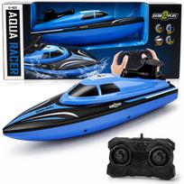 Pulteliu valdomas laivas - kateris „Aqua Racer“, mėlynas
