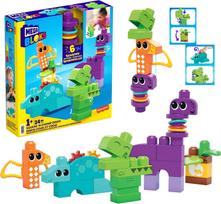 Mega Bloks kaladėlių rinkinys su sensorinėmis detalėmis „Squeak 'n Chomp Dinos“, HKN43