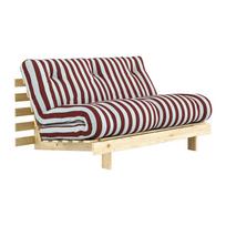 Bordo spalvos/šviesiai mėlynos spalvos sulankstoma sofa 140 cm Roots – Karup