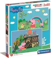 Clementoni Dėlionė 2x60 vnt. - Frame Me Up – Peppa pig