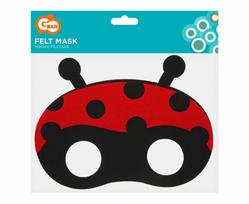 Karnavalinės dekoracijos veltinio kaukė Ladybug Party GODAN YH-MFBI
