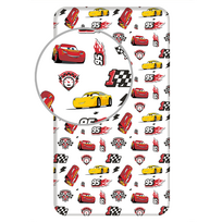 Cars 3 "McQueen" Vaikiška paklodė su guma, 90x200+25 cm