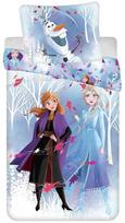 Patalynė bawełniana 140x200 Frozen Anna Elsa Kraina Lodu poszewka 70x90