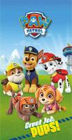 Paw Patrol Great Job rankšluostis, paplūdimio rankšluostis 70x140cm