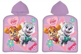Paw Patrol Pup Pals paplūdimio rankšluostis pončas 55x110 cm (greitai džiūstantis)