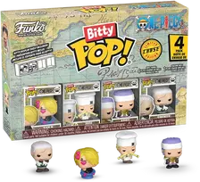 FUNKO Bitty POP! Figūrėlių rinkinys: One Piece, ~2.3 cm (4 vnt.)