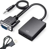 Adapteris VGA-HDMI su 3.5 mm ir USB jungtimis, 25 cm