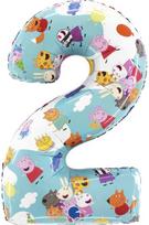 Peppa Pig mėlynas skaičius 2 folijos balionas 66 cm