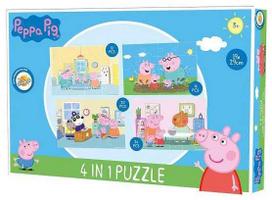 Peppa Pig namų dėlionė 4 viename