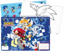 Sonic the Hedgehog Rush Sonic the Hedgehog A/4 spiralinis eskizų sąsiuvinis su 40 lapų ir lipdukais
