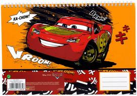 „Disney Cars Vroom“ A/4 formato spiralinis eskizų sąsiuvinis, 30 lapų