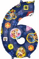 Folinis balionas „Paw Patrol“ numeris 6 - 66 cm
